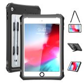 ShellBox iPad Mini 4/5 Waterproof Case: Shockproof, Dustproof, Full Body Protection with Adjustable Stand & Screen Protector