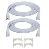 SinLoon UL-LP Certified T5 T8 LED Connecting Wire - 6.5FT Linkable Cords for Ceiling Lights & Tube Lamp Holders (2-Pack)