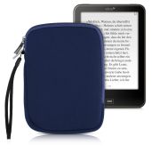 "KWMobile 6" Neoprene e-Reader Pouch - Universal Dark Blue Sleeve Case with Zipper for eBooks"