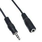 Buy 12ft 3.5mm Stereo Extension Cable - Male to Female, Nickel Plated, 26 AWG, Black | CableWholesale