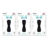 LOVEHANDLE Universal Phone Grip - Pack of 3 for Smartphones & Mini Tablets, Black Elastic Strap & Base