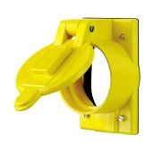 Leviton 7788-CR Weatherproof Receptacle Cover for 50A Devices - Durable & Corrosion Resistant, Yellow