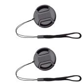 72mm Lens Cap Cover for Nikon AF-S 18-200mm - ULBTER 2 Pack with Keeper Leash for D90, D80, D7000, D5100 DSLR Cameras