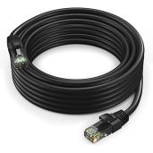 Maximm 40 ft CAT6 Ethernet Cable - High Speed Waterproof LAN Cable for Outdoor Use (Black)