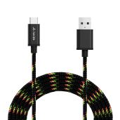 Juiced Systems 2M USB-C to USB-A Cable | 10 Gbps Data Transfer & Fast Charging | USB 3.2 Gen 2 | 6.5 ft Length