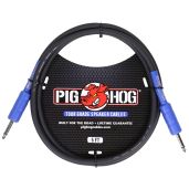 Pig Hog PHSC5 14 Gauge 5ft Speaker Cable - High Performance 9.2mm Black Audio Wire