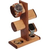 ABHANDICRAFTS 5-in-1 Watch Stand & Jewelry Organizer - Perfect Gift for Men, Moms, Dads & Grandparents - No Assembly Required!