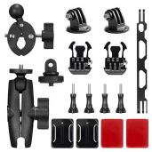 AKASO Action Camera Motorcycle Kit: Compatible with EK7000, Brave Series, GoPro Hero 12-8 & DJI - Ultimate Accessory Guide