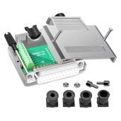 ANMBEST DB25 Breakout Connector: Solderless RS232 D-SUB 25-Pin Female Adapter with Metal Shell & Case