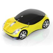 ASHATA 2.4G Cute Yellow Car Mouse - 1600DPI USB Optical Mouse for PC, Laptop & Tablet | Compatible with Windows & Mac