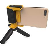 Adonit Photogrip Yellow: Stabilizer Hand Grip & Mini Tripod for iPhone, Android, Samsung - Bluetooth Remote & Travel Bag Included
