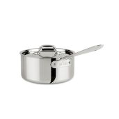 All-Clad D3 3-Ply 3 Quart Stainless Steel Sauce Pan - Induction & Oven Safe Cookware for Home & Restaurant