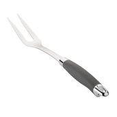 Anolon SureGrip 13.25 Inch Stainless Steel Meat Fork - Durable Kitchen Tool in Gray