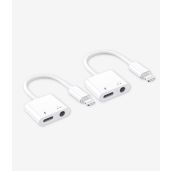 Apple MFi Certified Headphones Adapter & Charger Splitter for iPhone & iPad - Lightning to 3.5mm Dongle