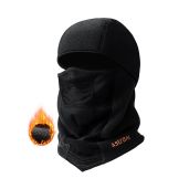 AstroAI Balaclava Ski Mask Winter Fleece Thermal Face Mask for Men and Women Windproof Breathable Cold Weather Gear Black M 21.5-23"