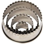 Buy Ateco Fluted Edge Round Cutters Set - 4 Graduated Stainless Steel Sizes for Perfect Baking