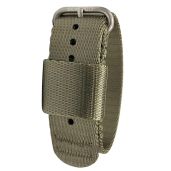 BERTUCCI Men's G-Type Comfort-Webb 22mm Nylon Watch Band with Matte Stainless Steel Buckle in Field Drab Color