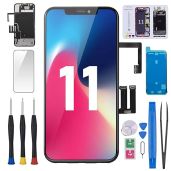 BESJMYT for iPhone 11 Screen Replacement 6.1&amp;quot; with Ear Speaker Sensor Full Assembly Kit 3D Touch LCD Display Digitizer Fix Tools with HD Glass Protector Front Earpiece Screws Repair A2111 A2223 A2221