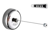 Heavy-Duty BESy Retractable Clothesline - 9.2ft Stainless Steel, Drill-Free Wall Mount, Polished Chrome Finish