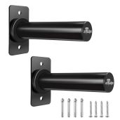 "BRTGYM Wall Mounted Weight Plate Holder for 2" Olympic Plates - 275 lb Capacity, Heavy Iron, Easy Install"