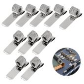 10-Pack BTSKY Stainless Pen Holder Clips for Notebooks & Clipboards - Fits All Pen Sizes, Ideal for Home, Office, Kitchen & Car