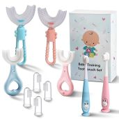 Baby Toddler Infant Toothbrush Set for 6 to 12 Months Soft U-shaped Brush Gift for Kids Age 1 to 4 Years Brushing Essentials