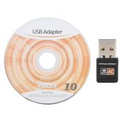 802.11AC USB Internet Adapter with Built-in Antenna for Desktop PC 150 Mbps 2.4G and 433 Mbps 5G Connectivity