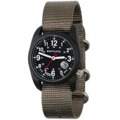 Bertucci Dx3 Super Black Dial Black Case 369 Ghost Gray Nylon Band Durable Watch for Outdoor Adventures