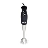 Better Chef Immersion Blender with Whisk Attachment - 200W, 2-Speed, Stainless Steel, Rubber Grip & Measuring Cup (Black)