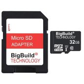 BigBuild 32GB Ultra Fast microSD Card 80MB/S for VTech Kidizoom Camera + SD Adapter