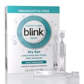 Blink Preservative-Free Eye Drops for Dry Eye Relief - 25 Sterile Vials (0.01 fl oz) | Fast-Acting Hydration
