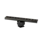 "CAMVATE NATO Safety Rail 105mm with Shoe Mount & 3/8"-16 Thumbscrew - Perfect for Camera Rigging"