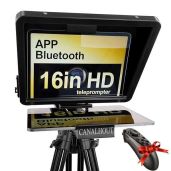 "CANALHOUT 16" Universal Teleprompter with Remote - Fits Tablets & Cameras, Pre-Assembled, Waterproof Tote for Video & Speech Creation"