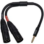 CESS-257 Black 4.4mm to Dual XLR Male Balanced Audio Adapter Cable - High-Quality Sound Solution