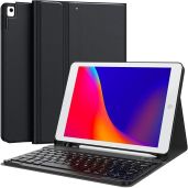 "CHESONA iPad 9th Gen Keyboard Case: Detachable Wireless Folio with Pencil Holder for 10.2" iPads (Black)"