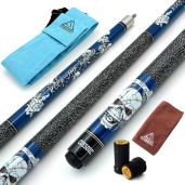 "Buy CUESOUL 58" 20oz Maple Pool Cue Stick Kit - Stylish Blue Design for Ultimate Performance"