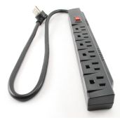 Buy CablesOnline 6 Outlet Surge Strip - 90 Joules, 24in Cable, Horizontal Design for Ultimate Protection