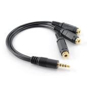 Buy CablesOnline 9-Inch 3.5mm TRRS Stereo Splitter Cable - Gold-Plated 4-Pole Audio Adapter for Headphones & Speakers