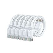 Cat 6 Ethernet Cable 1ft (6 Pack) - High-Speed Flat Network Cable at Cat5e Price with Snagless RJ45 Connectors