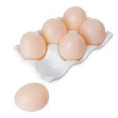 Stylish Ceramic 6-Cup Egg Tray - Porcelain Storage & Serving Dish for Kitchen & Fridge