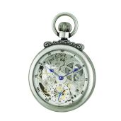 Charles-Hubert Paris 3869-S Classic Open Face Mechanical Pocket Watch - Antiqued Finish Elegance