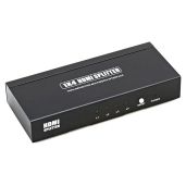 Cmple 4 Ports HDMI Splitter 1x4 - Ultra HD 4K, 1080P & 3D Support for Seamless Multi-Display Setup