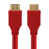 Cmple 3FT HDMI Cable - High Speed 4K UHD 60Hz, 18Gbps, 3D Audio Return - Red HDMI Cord for HDTV