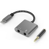 Cubilux Lightning to 3.5mm Microphone Adapter for iPhone 14/13/12/11/SE/Xr/Xs Max - Audio & MIC Splitter for iPad