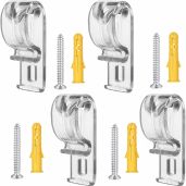 4 Sets Cutelec Roller Shade Safety Chain & Cord Guide - P Clip Fixation for Roller Blinds