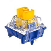 DUROCK Speed Silver Switches: Pre-Lubed Linear 1mm Actuation, 110pcs Long Pole Stem Keyboard Switches