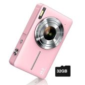 FHD 1080P Digital Point and Shoot Camera with 16X Zoom - Compact Anti-Shake Camera for Kids & Teens