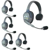 Eartec UL5S Ultralite-HD: 5-Person Wireless Intercom Headset System with 1000ft Range - Single Ear Communication Solution