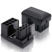 EZDIY-FAB GPU VGA PCIE 8 Pin U Turn 180 Degree Angle Connector Power Adapter Board for Desktop Graphics Card-Standard Type 2 Pack