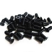 Easycargo Black Fan Screws for 60mm to 140mm PC Cooling Fans - 50 Pack for Easy Installation